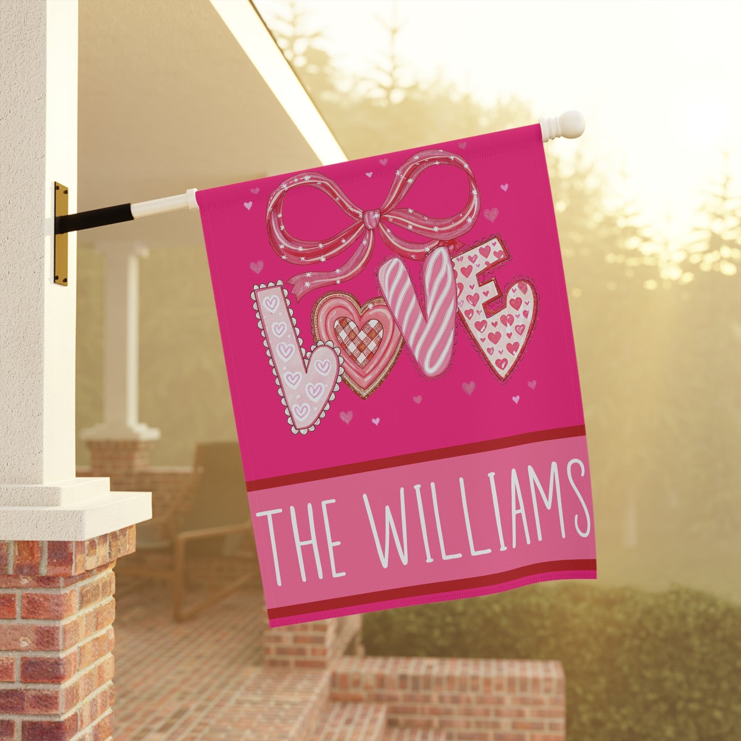 Personalized Valentine LOVE Garden Flag