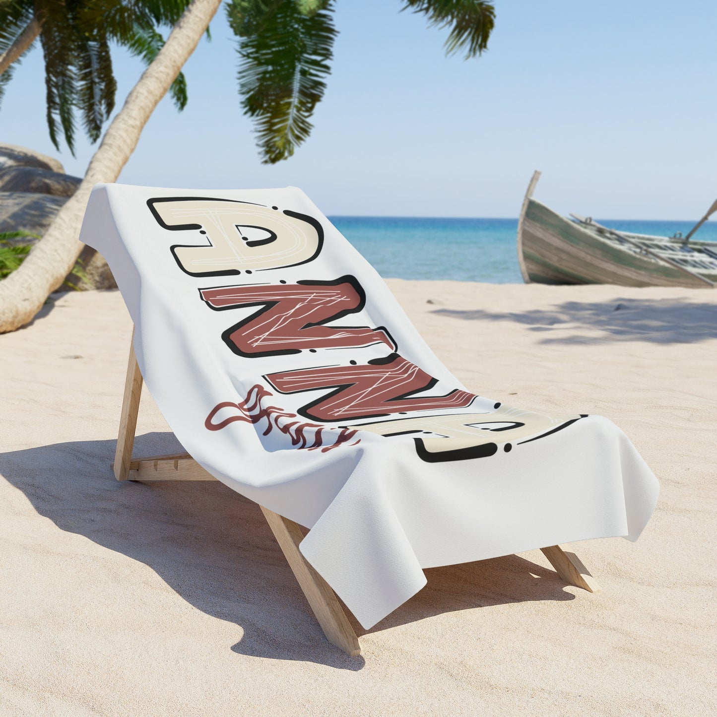 Personalized Boho Beach Towel