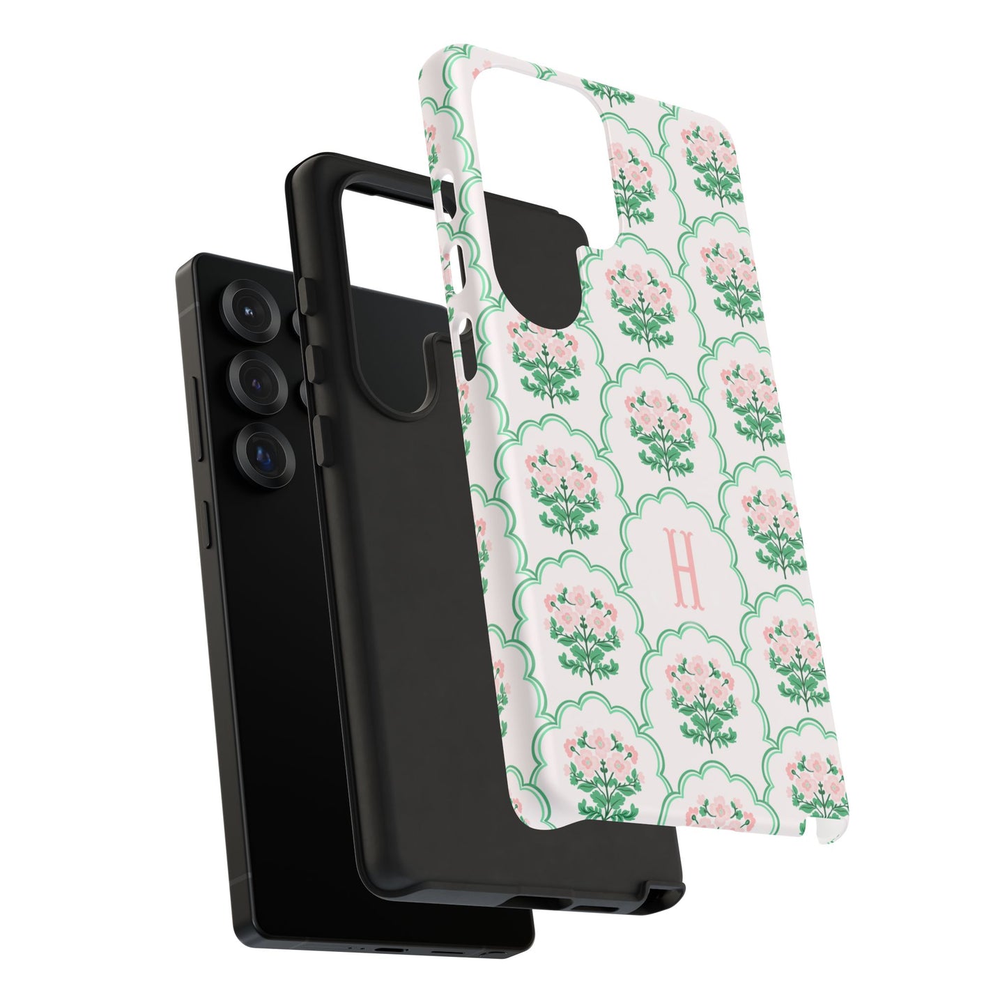 Preppy Floral Personalized Phone Case