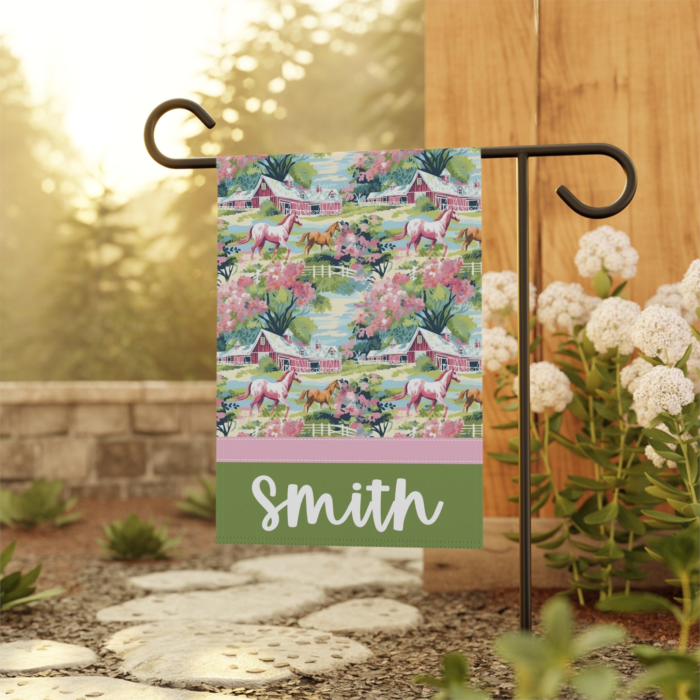 Personalized Horse Farm Garden Flag
