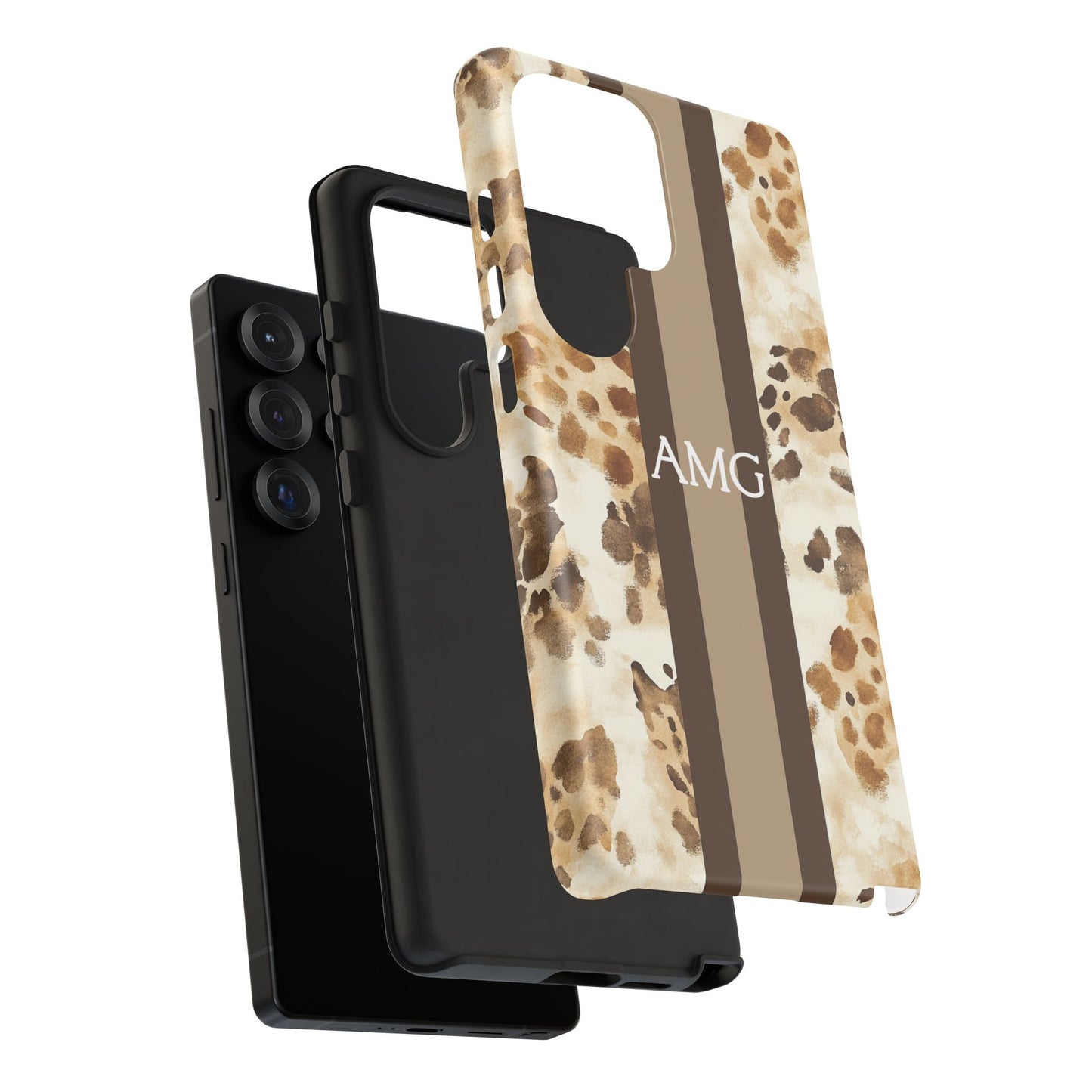 Giraffe Print Monogram Phone Case
