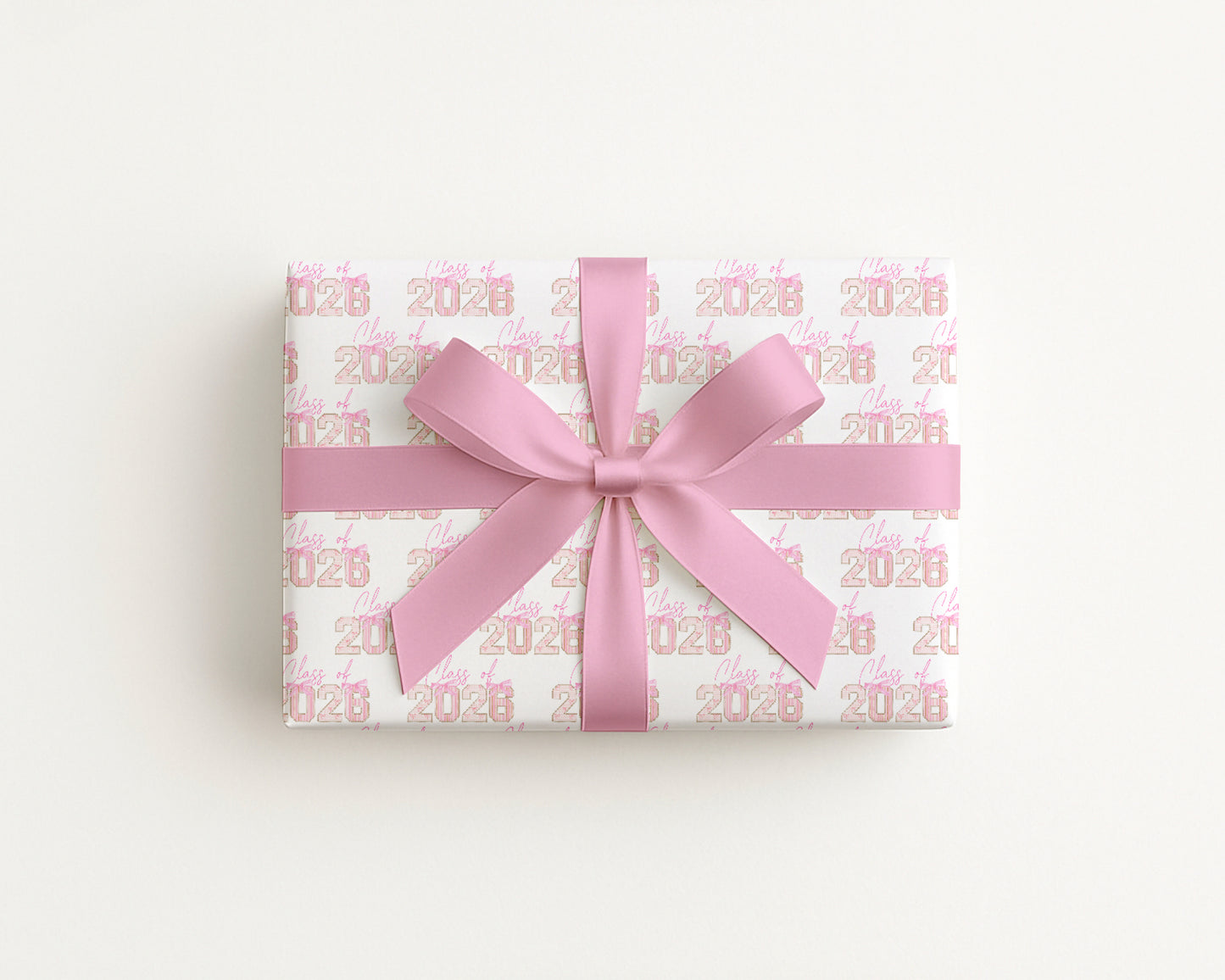 Class of 2026 Pink Graduation Gift Wrap