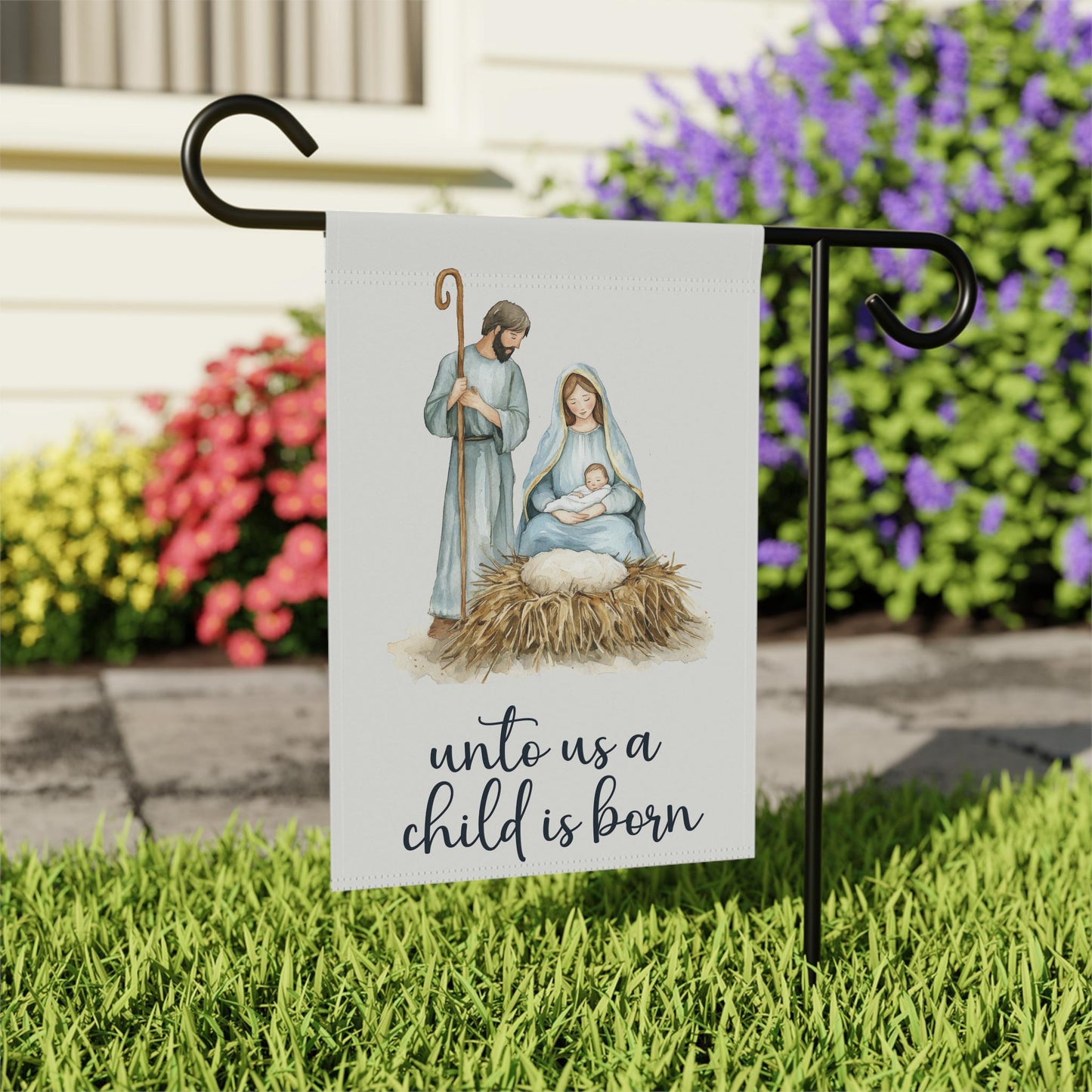 Nativity Garden Flag