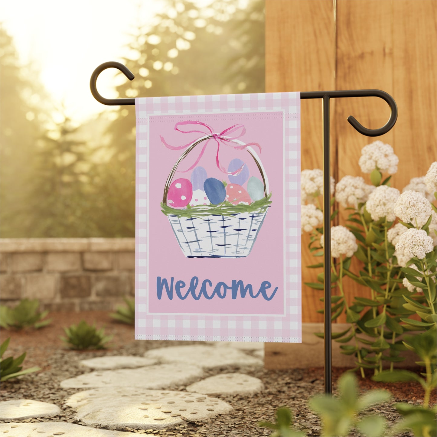 Easter Egg Basket Garden Flag