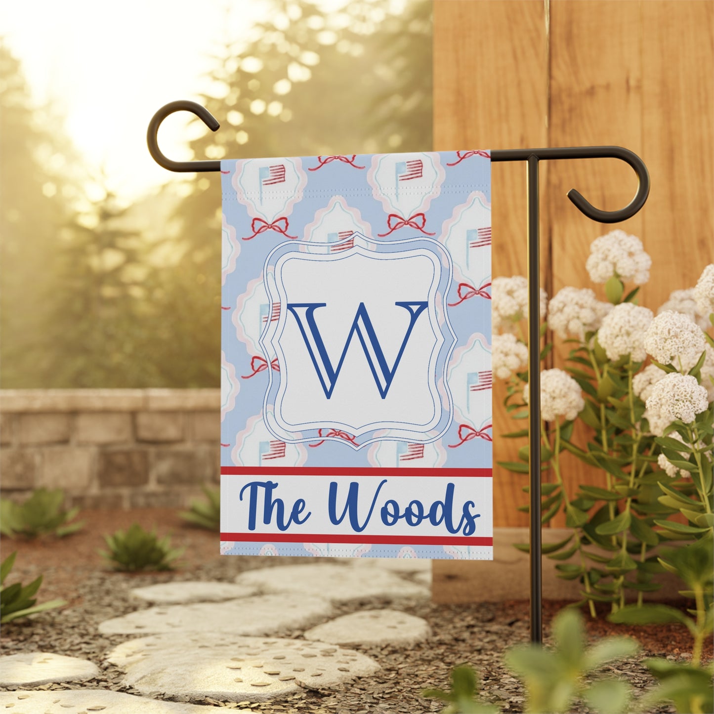 Patriotic Monogram Garden Flag Grandmillennial