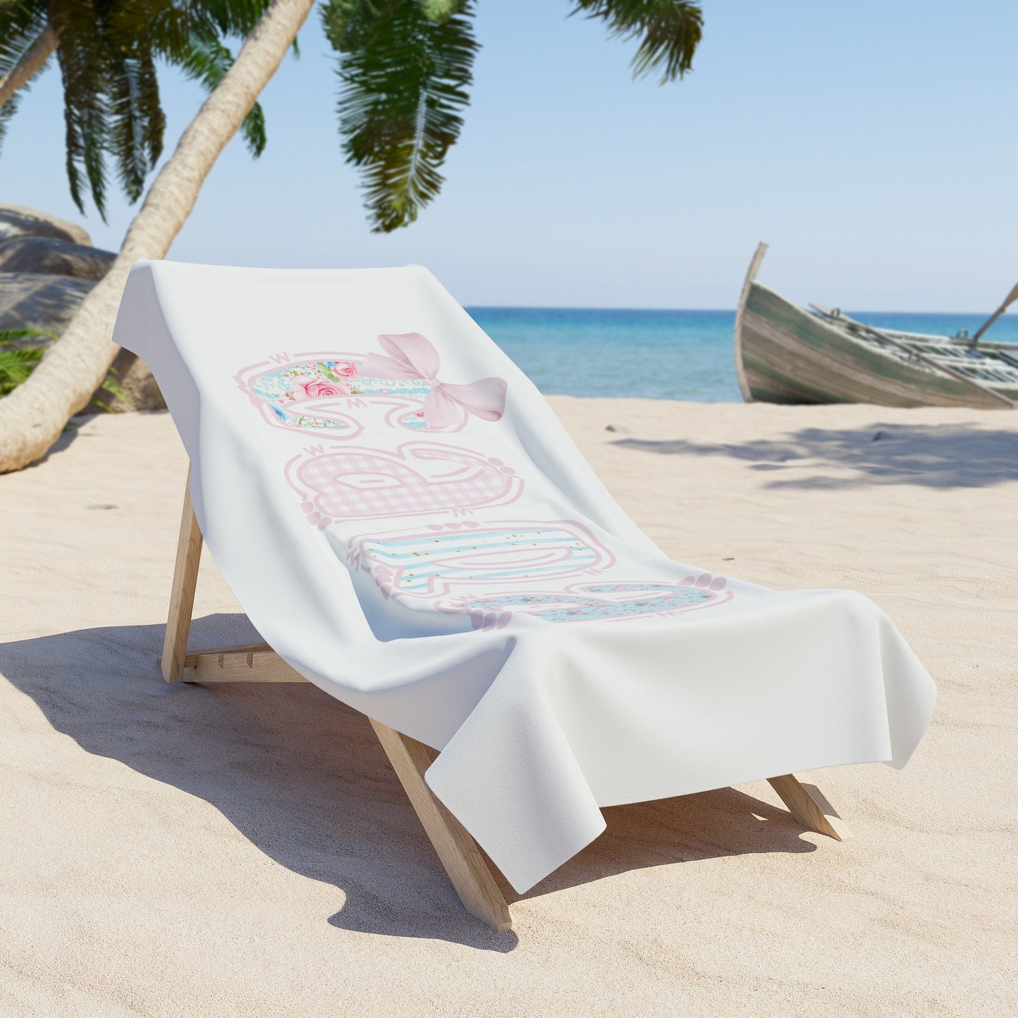 Personalized Grandmillennial Beach Towel
