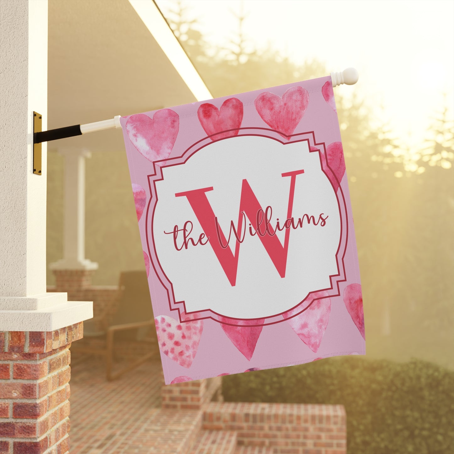 Valentine Monogram Garden Flag