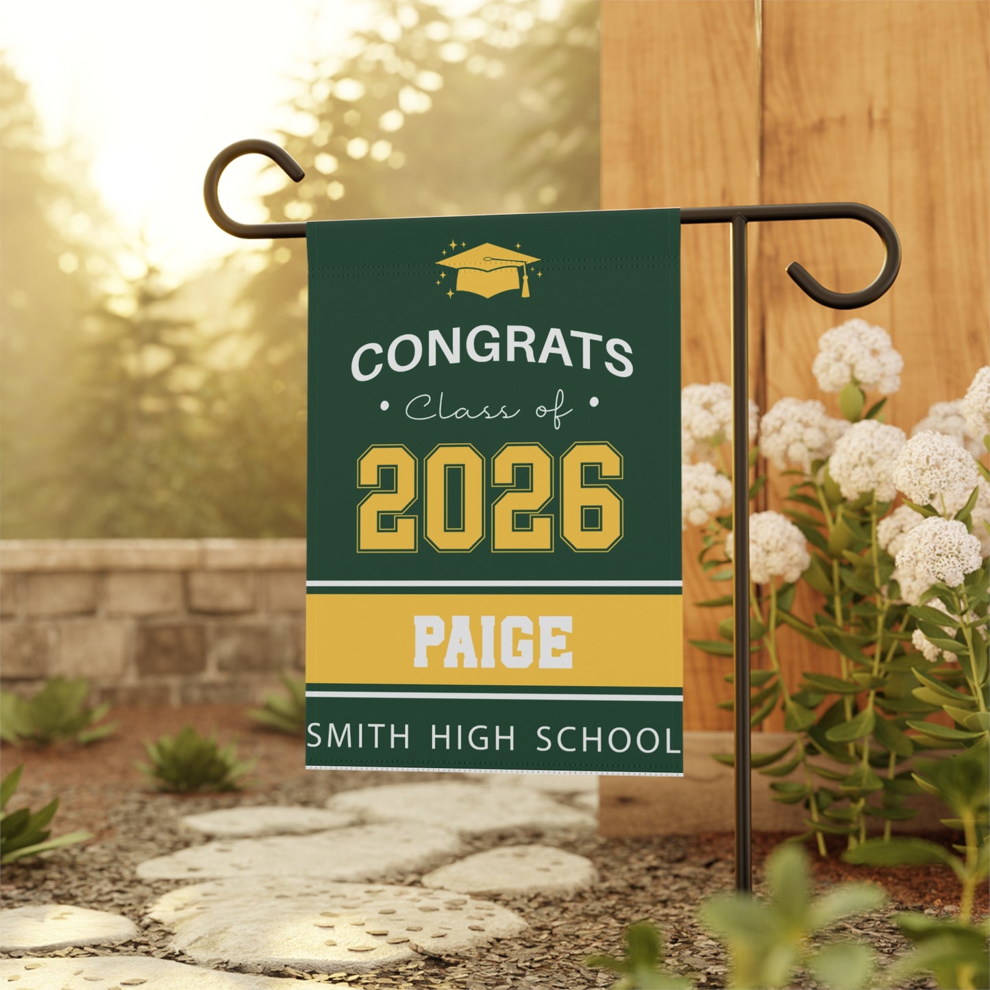 Personalized Class of 2026 Graduation Garden Flag
