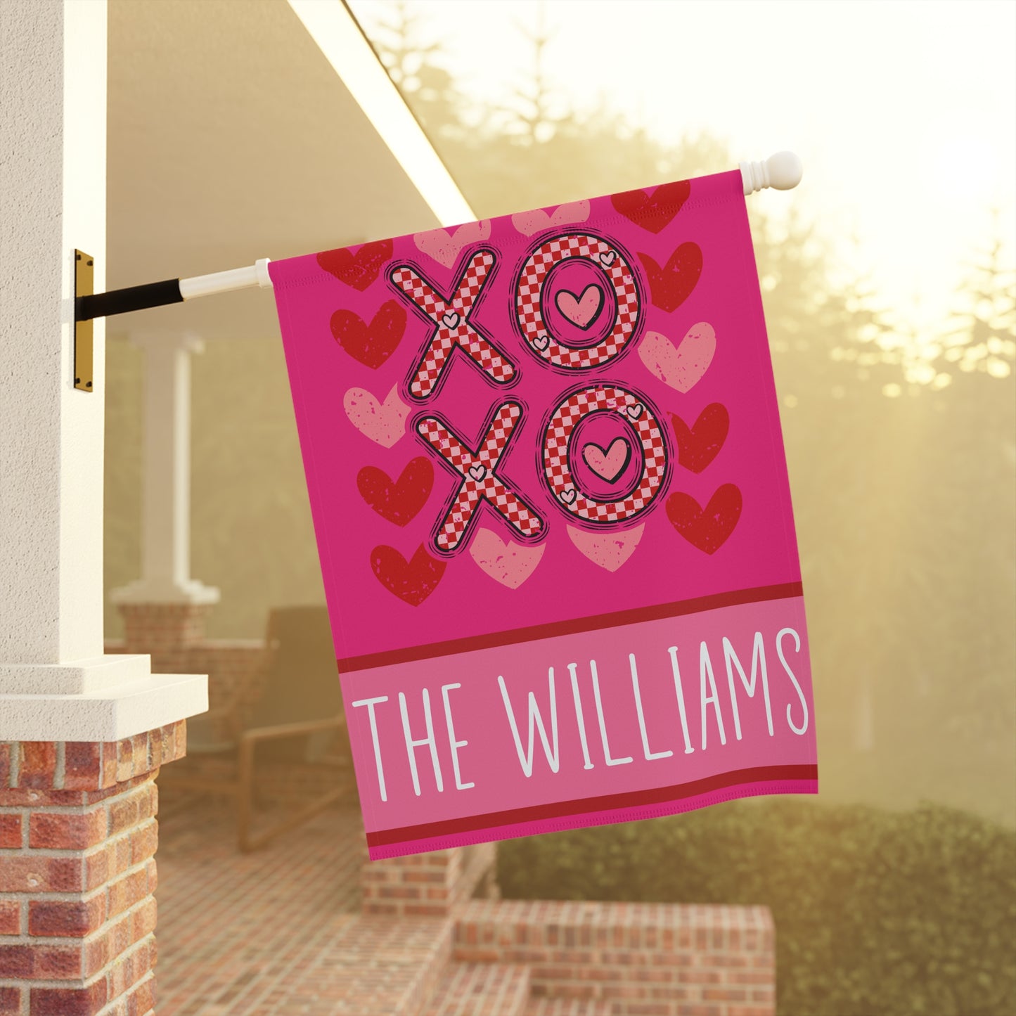 XOXO Valentine Garden Flag