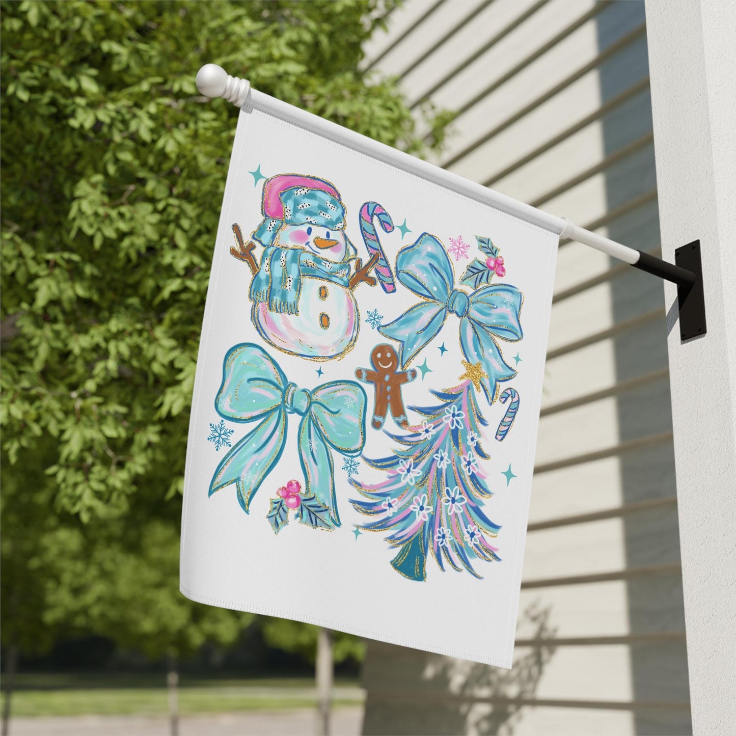 Whimsical Winter Garden Flag