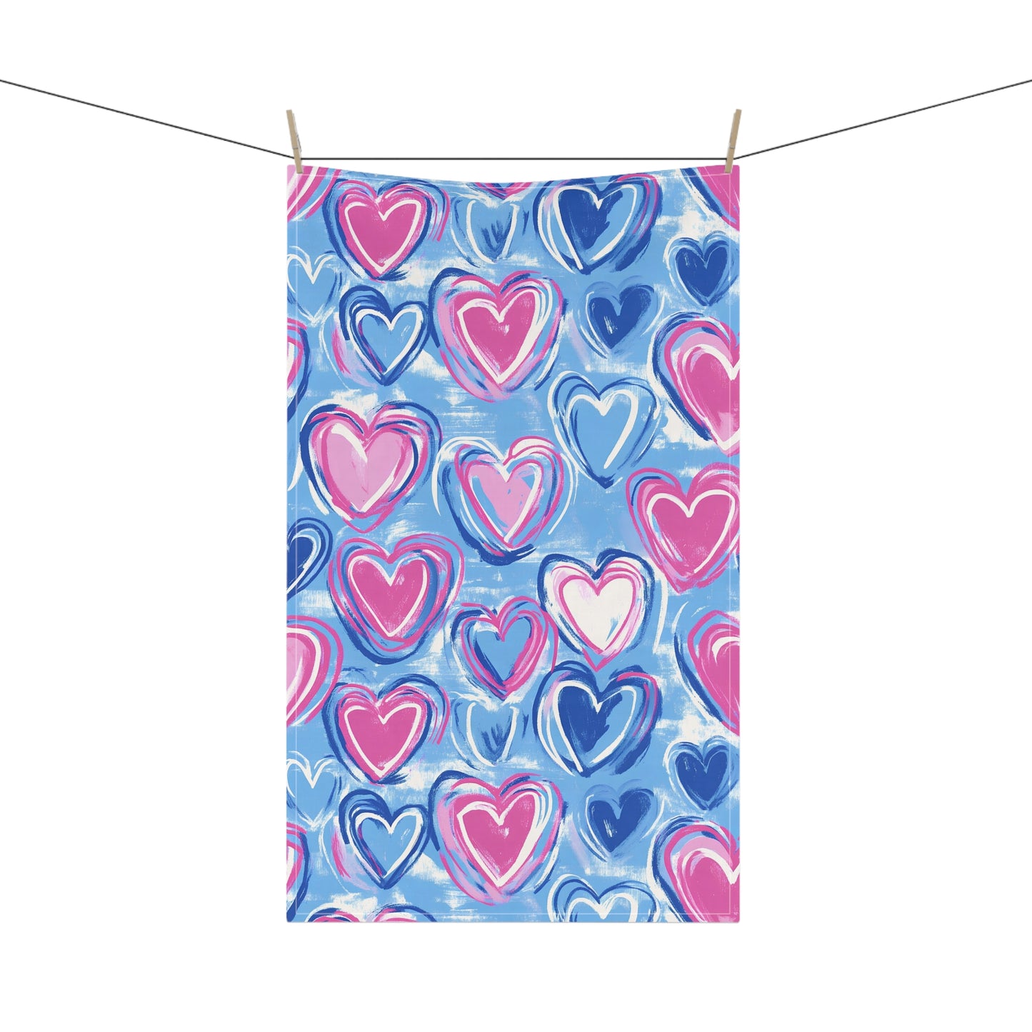 Preppy Heart Tea Towel