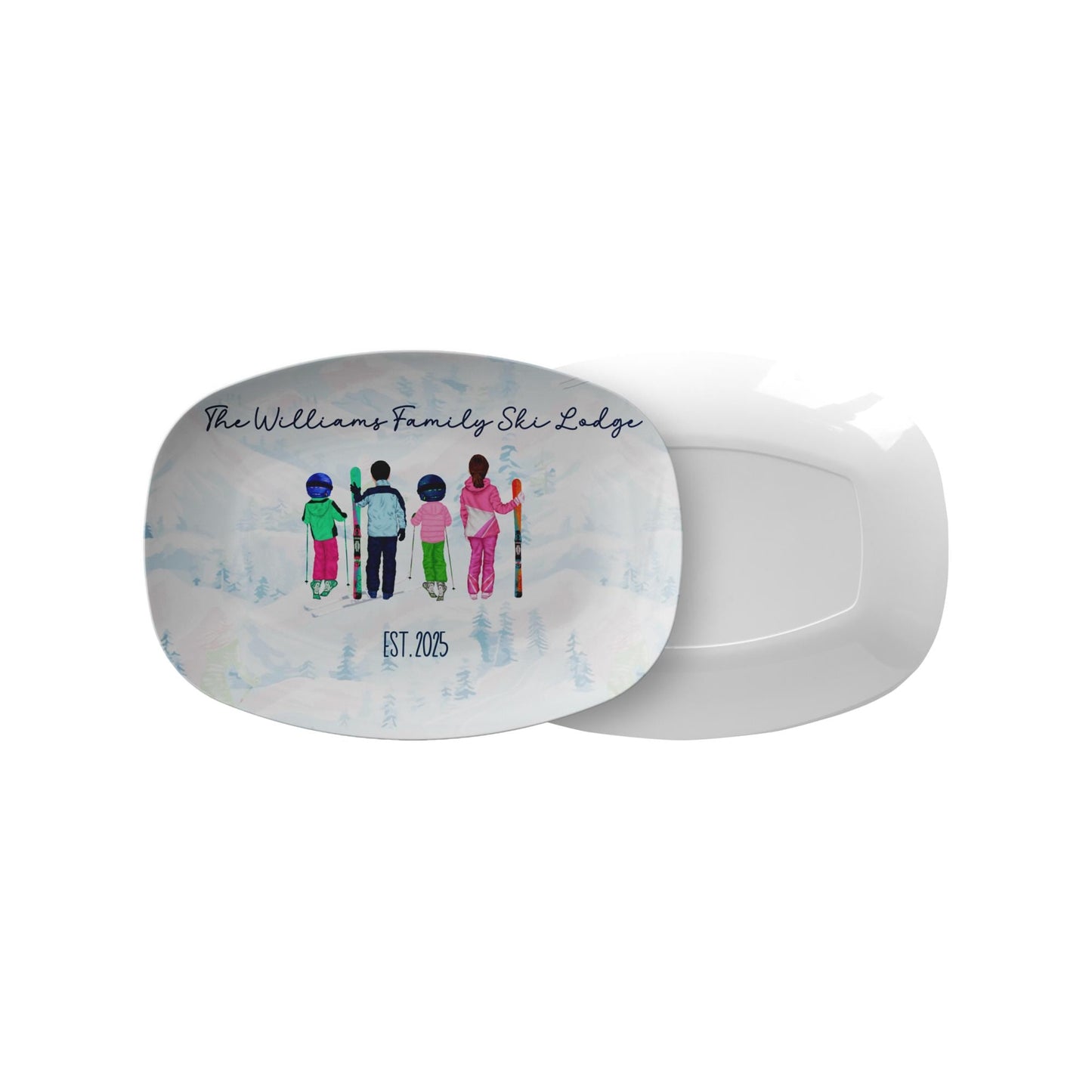 Personalized Family Ski Lodge Platter
