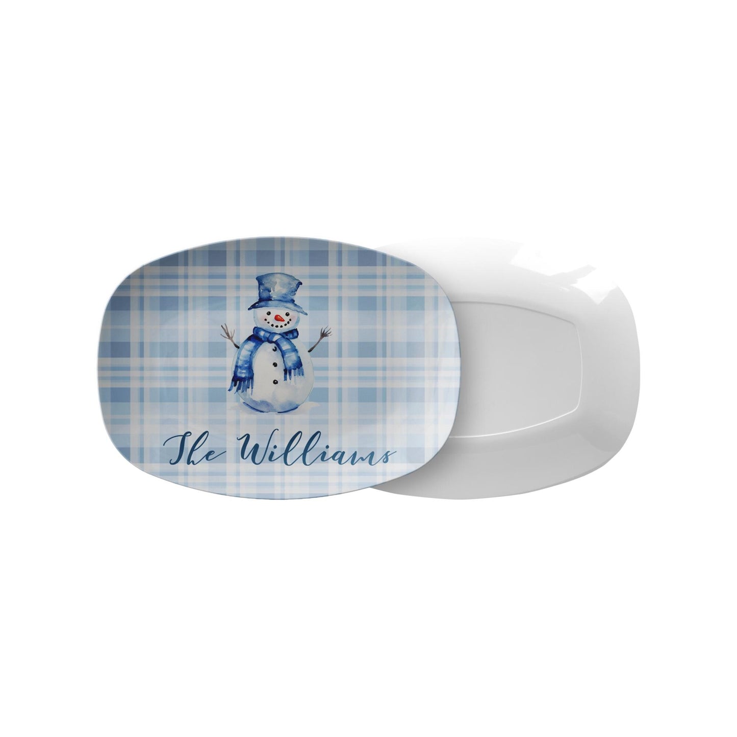 Personalized Snowman Christmas Platter
