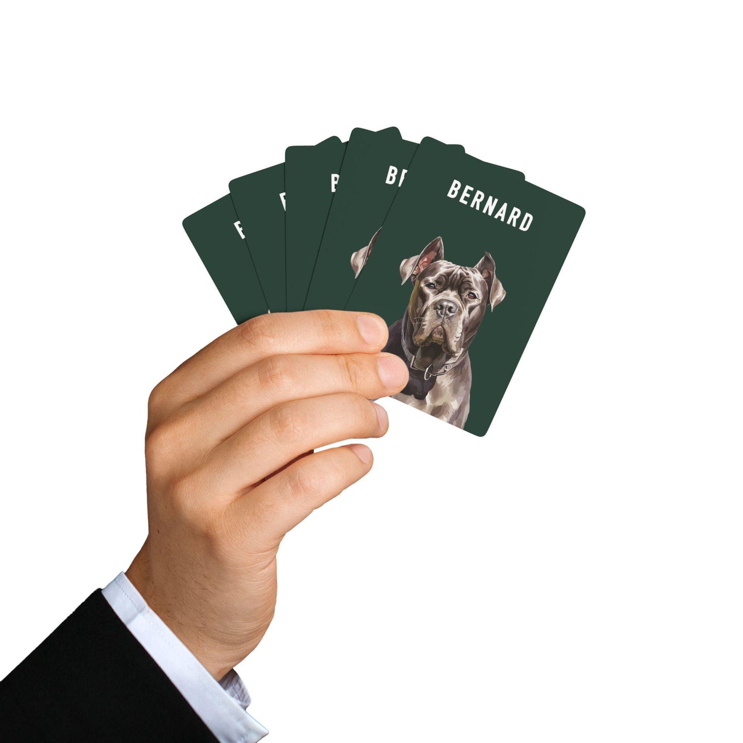 Dog Portrait Personalized Playing Cards