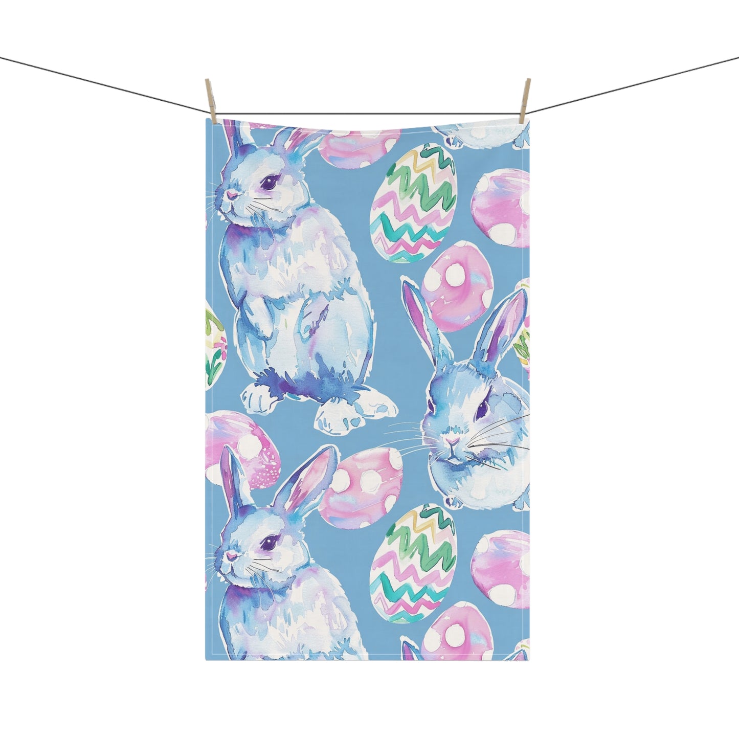 Preppy Easter Bunny Tea Towel