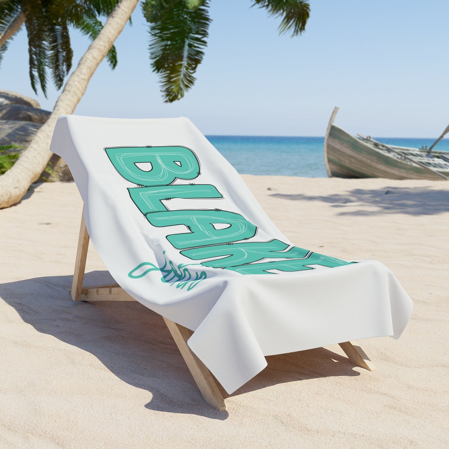 Personalized Name Beach Towel Scribbled