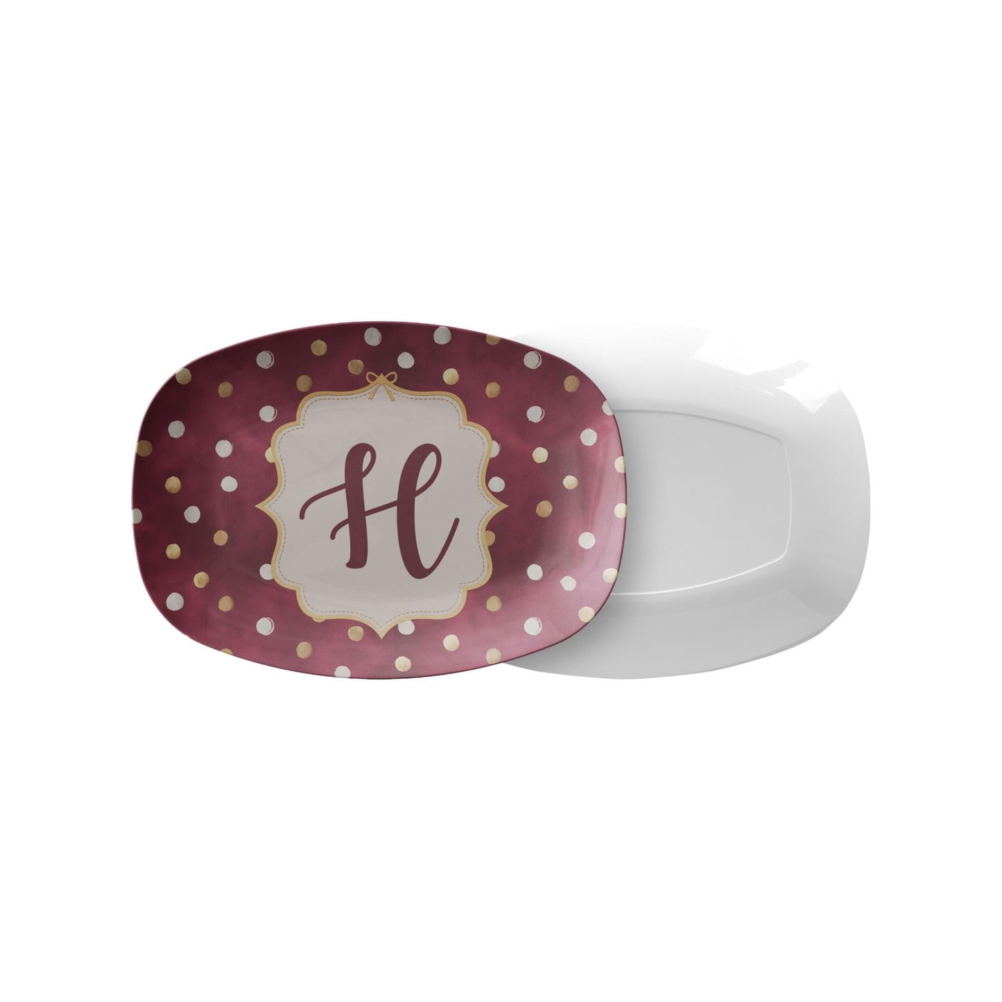 Personalized Fall Polka Dot Platter