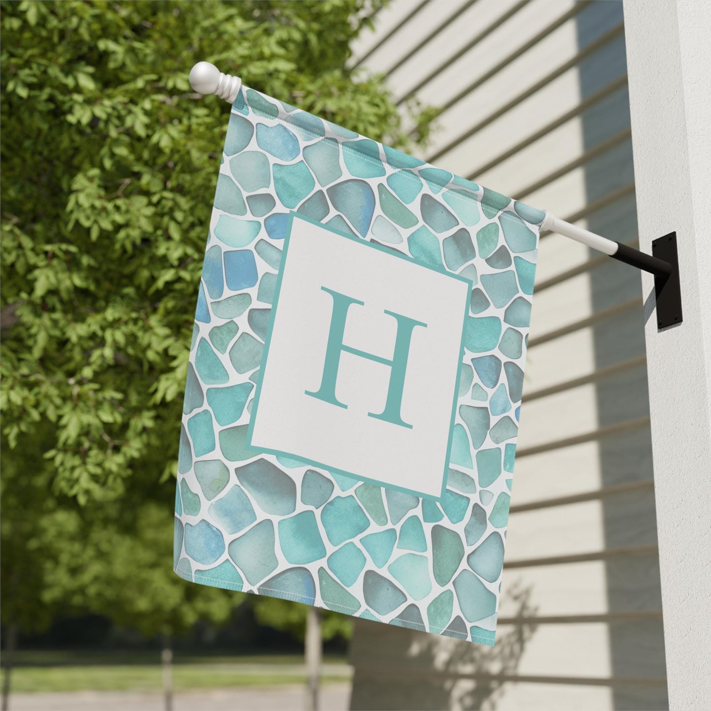 Seaglass Garden Flag Personalized