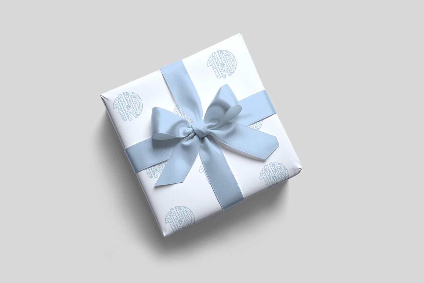 Custom Blue Monogram Wrapping Paper