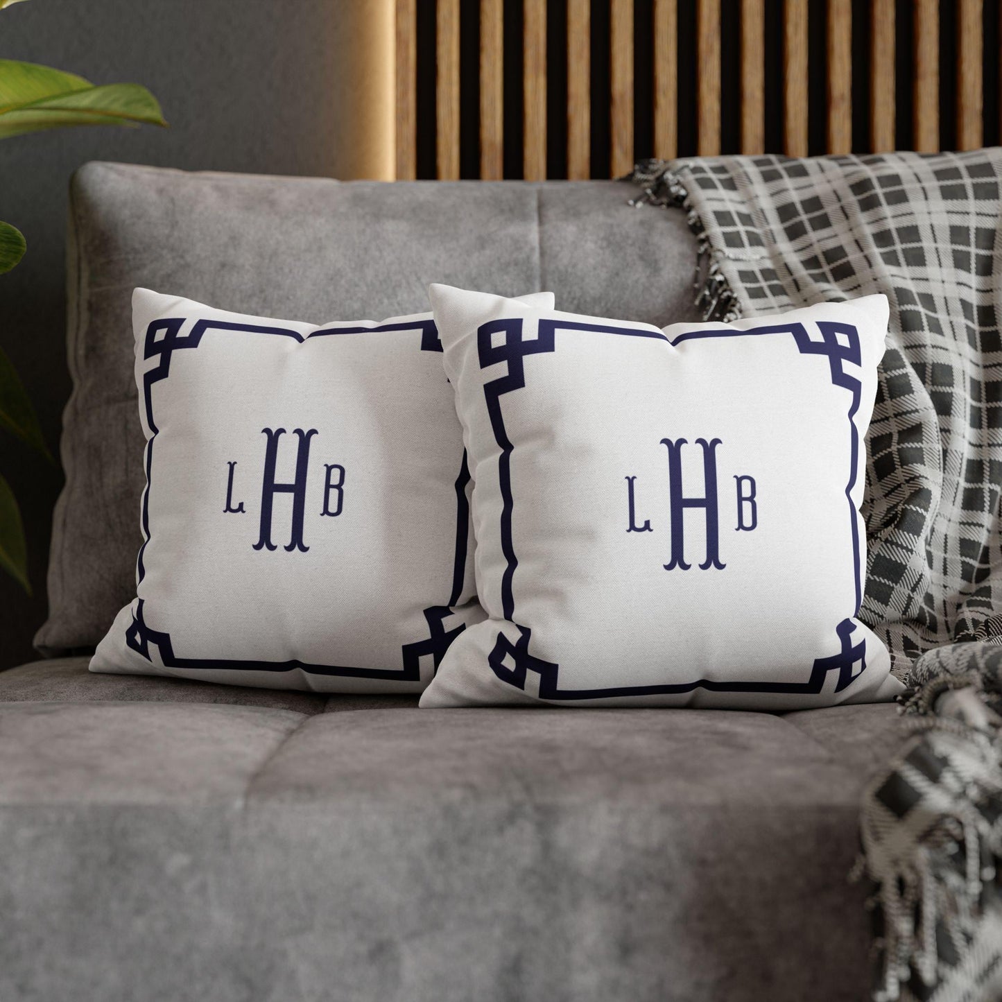 Custom Monogram Throw Pillow