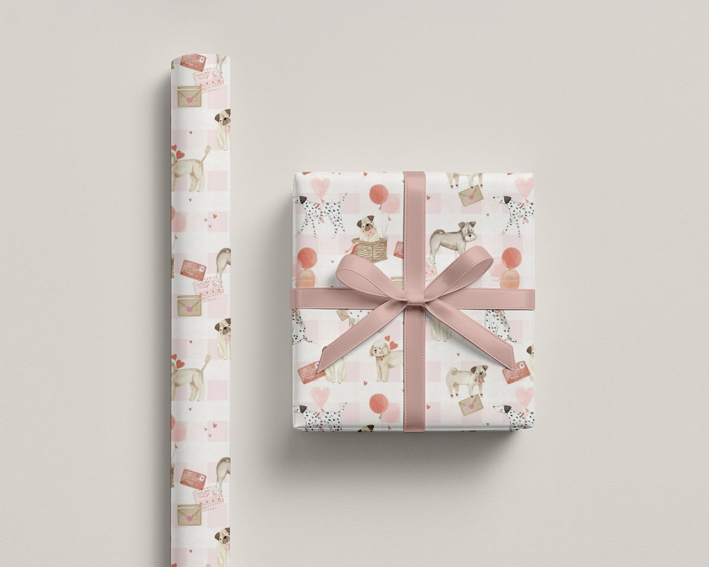 Valentine Dog Wrapping Paper