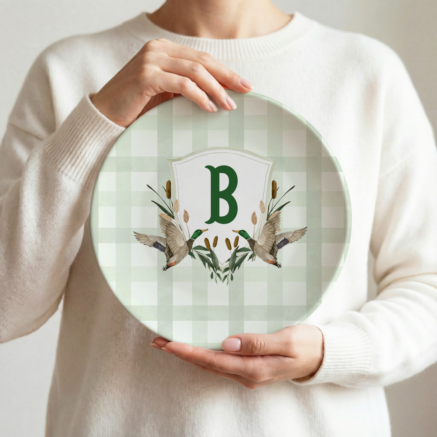 Personalized Duck Crest Dinner Plate