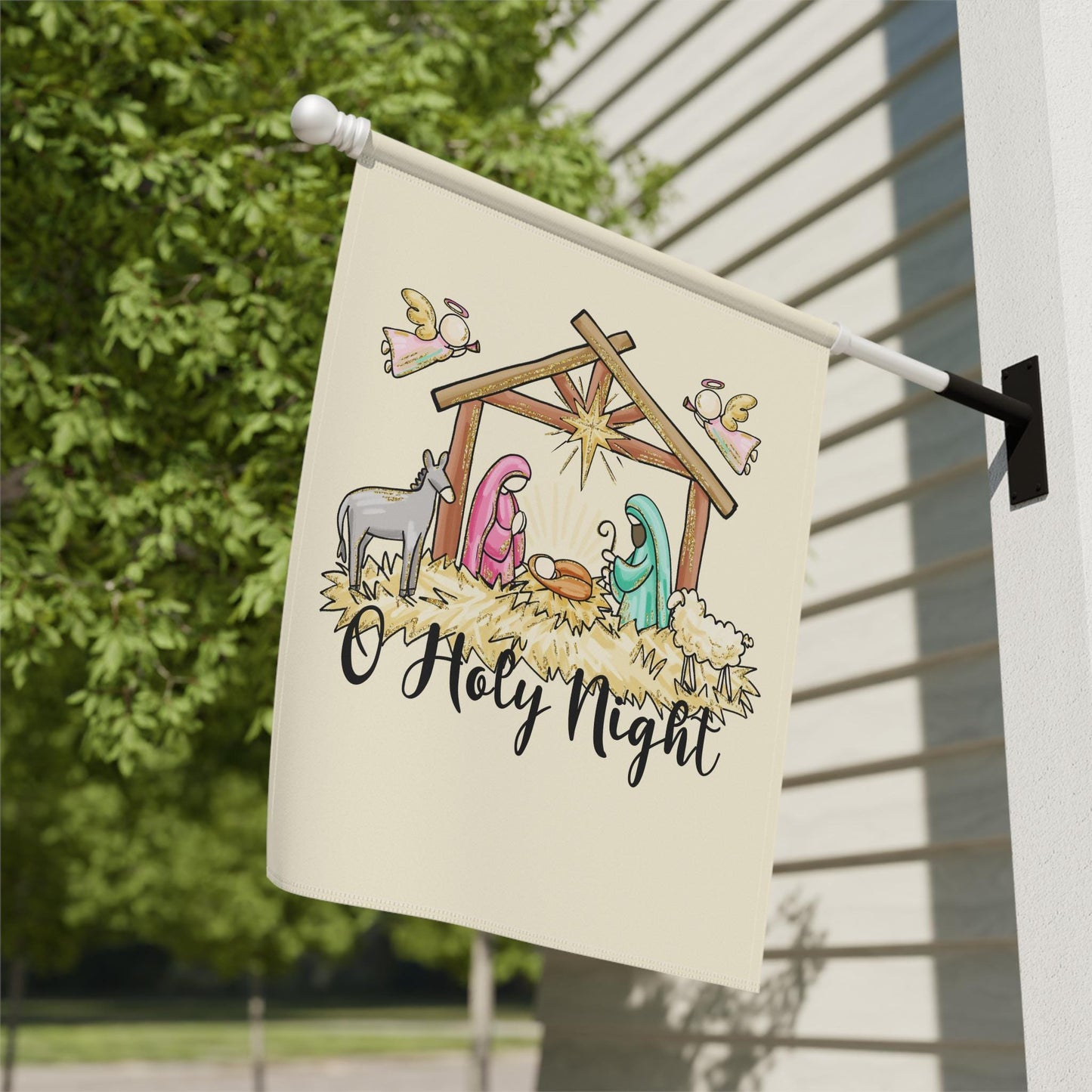 Nativity Garden Flag