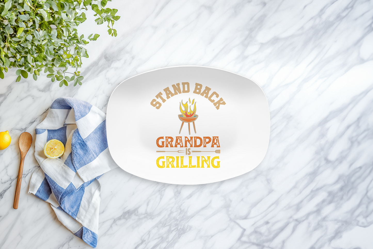 BBQ Serving Platter for Grandpa