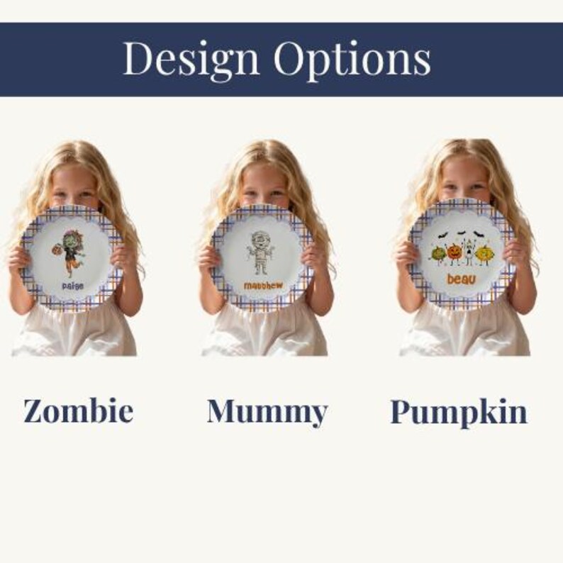 Personalized Halloween Plate for Kids detail