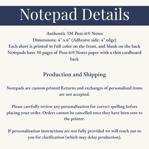 Personalized Cactus Notepad
