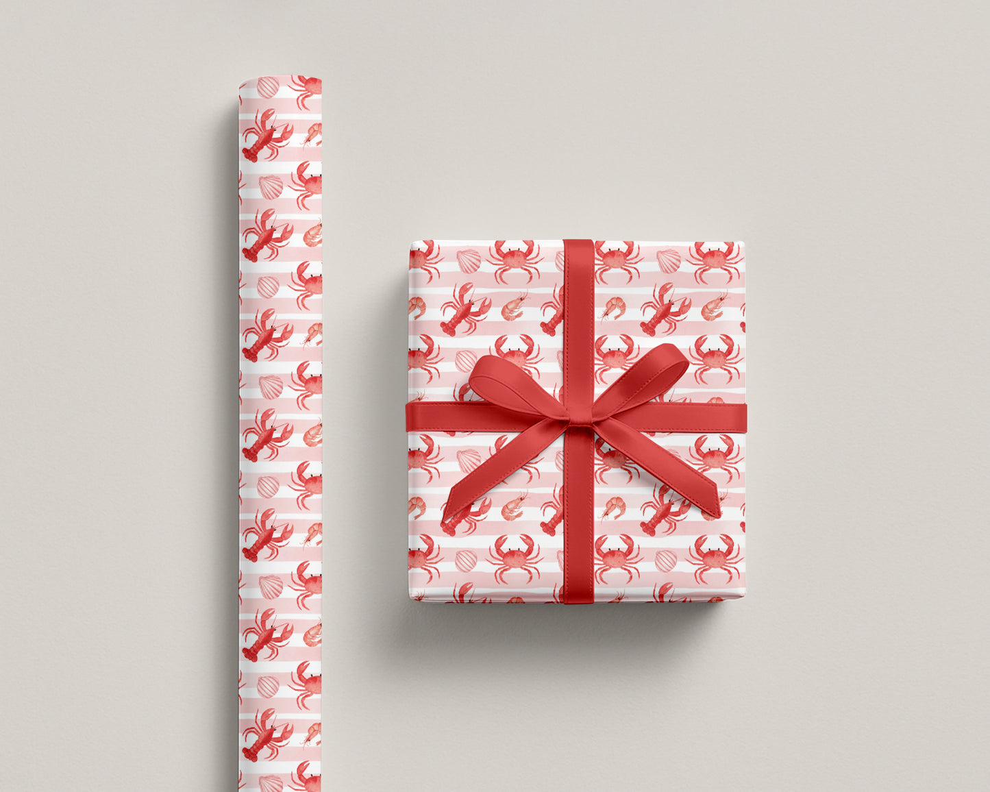 Coastal Seafood Wrapping Paper