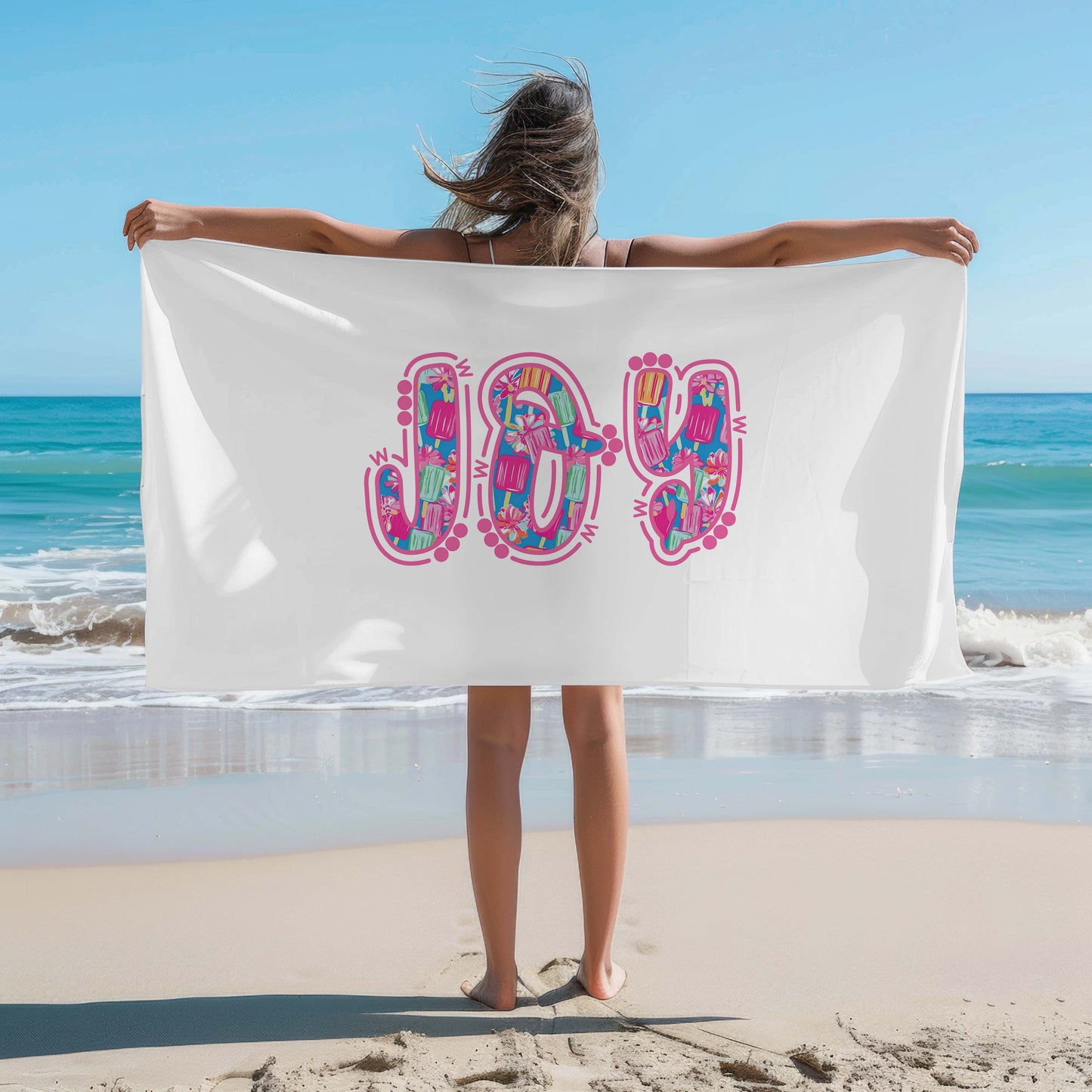 Personalized Popsicle Beach Towel
