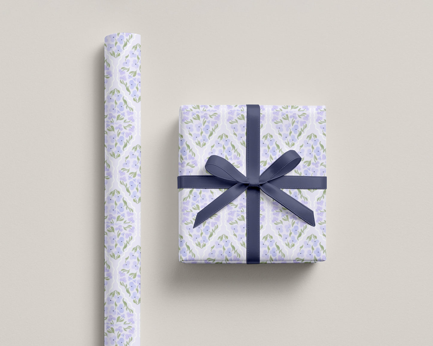 Lavender Hydrangea Wrapping Paper