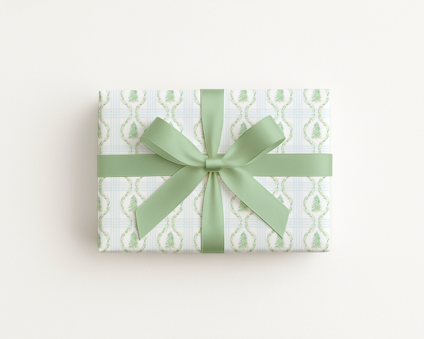 Watercolor Christmas Tree Wrapping Paper