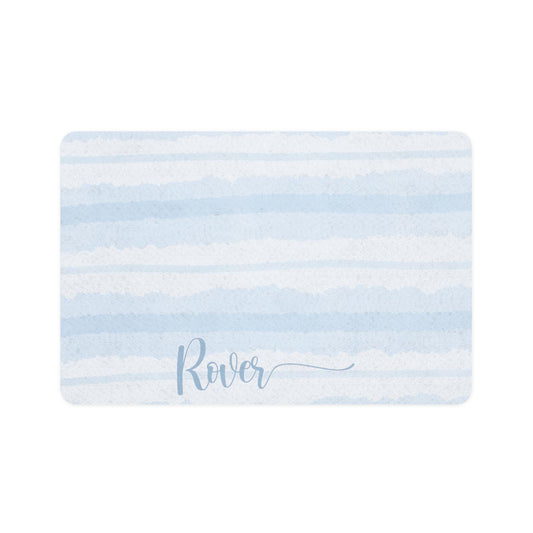 Blue Personalized Dog Food Mat