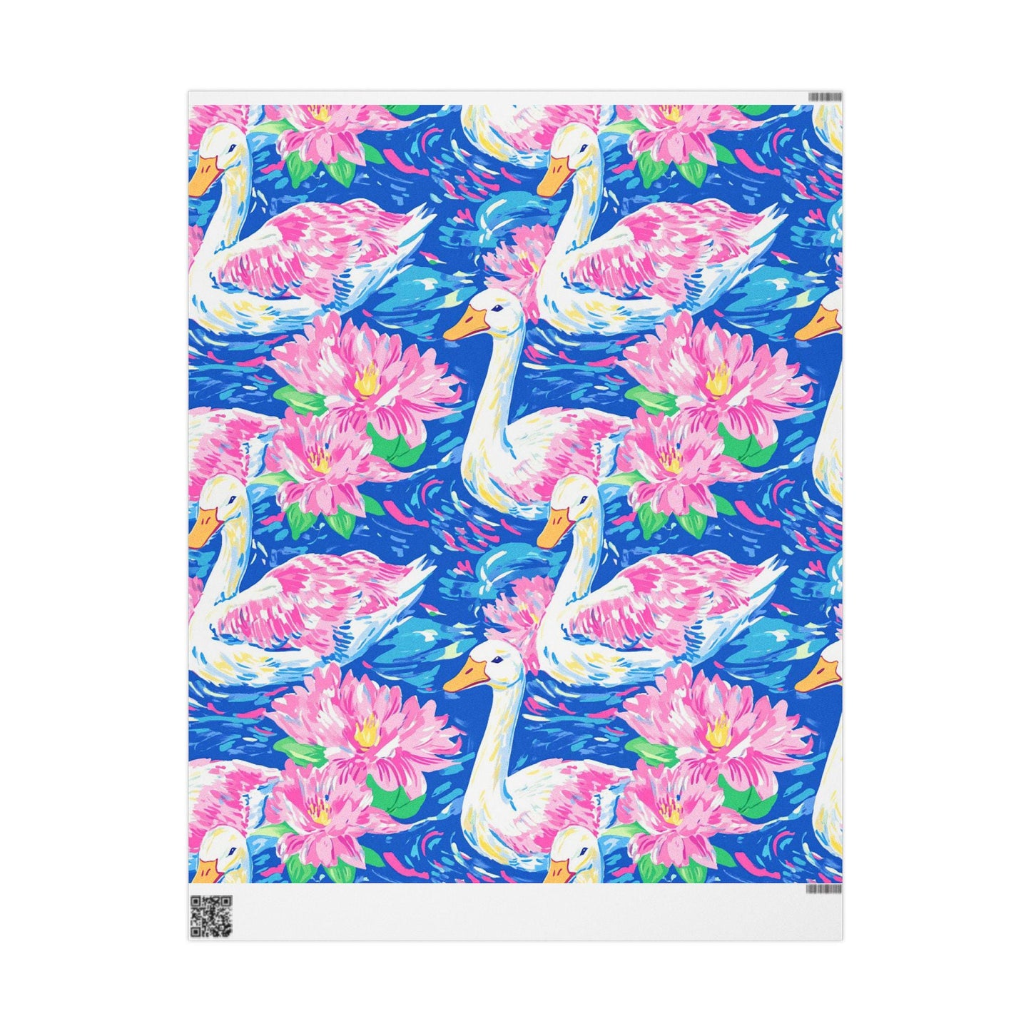 Preppy Swan Wrapping Paper