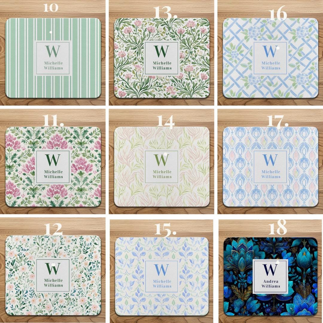 Shabby Chic Personalized Mouse Pad