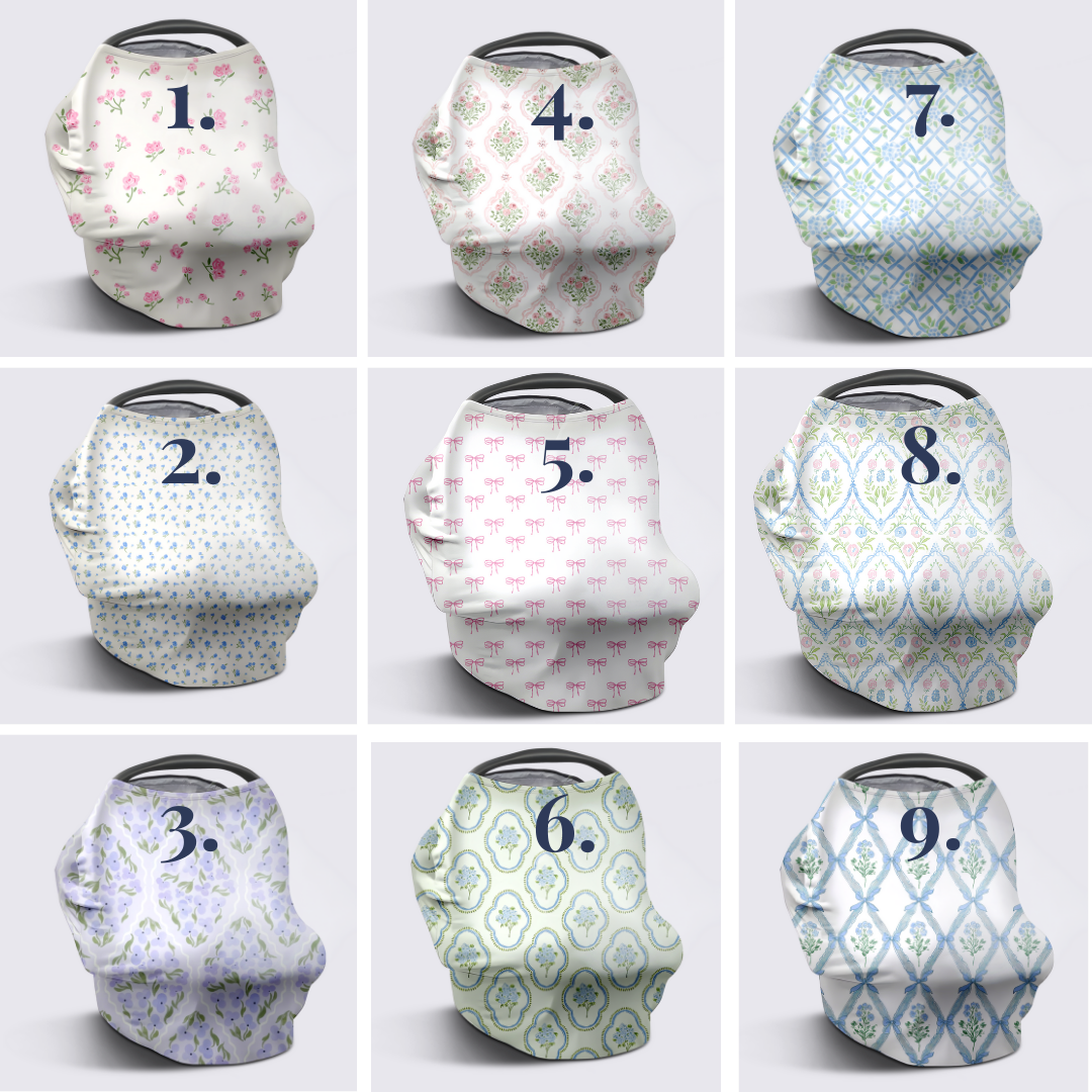 Hydrangea Car Seat Cover for Baby