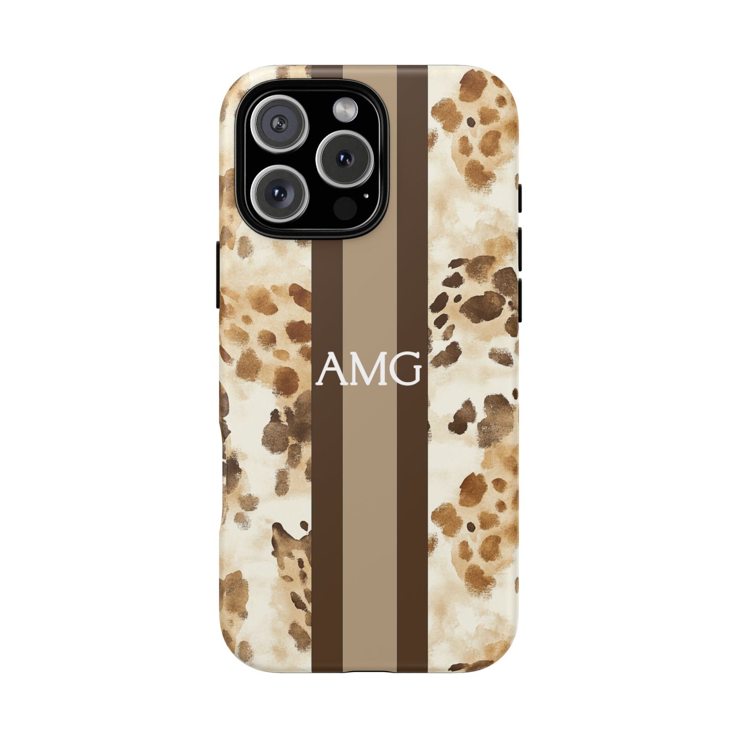 Giraffe Print Monogram Phone Case