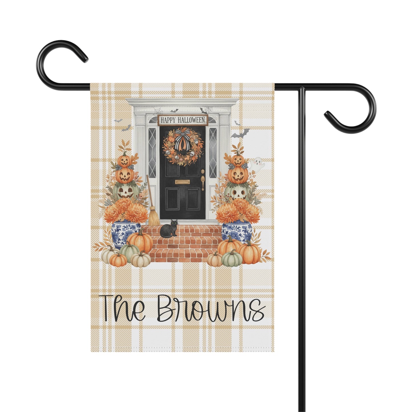 Personalized Autumn Doorway Garden Flag | House Banner