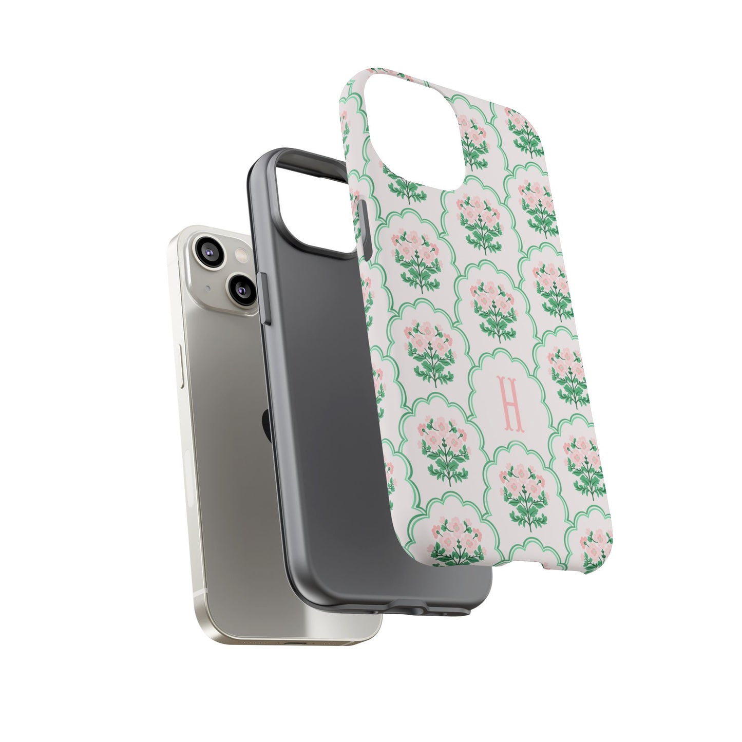 Preppy Floral Personalized Phone Case