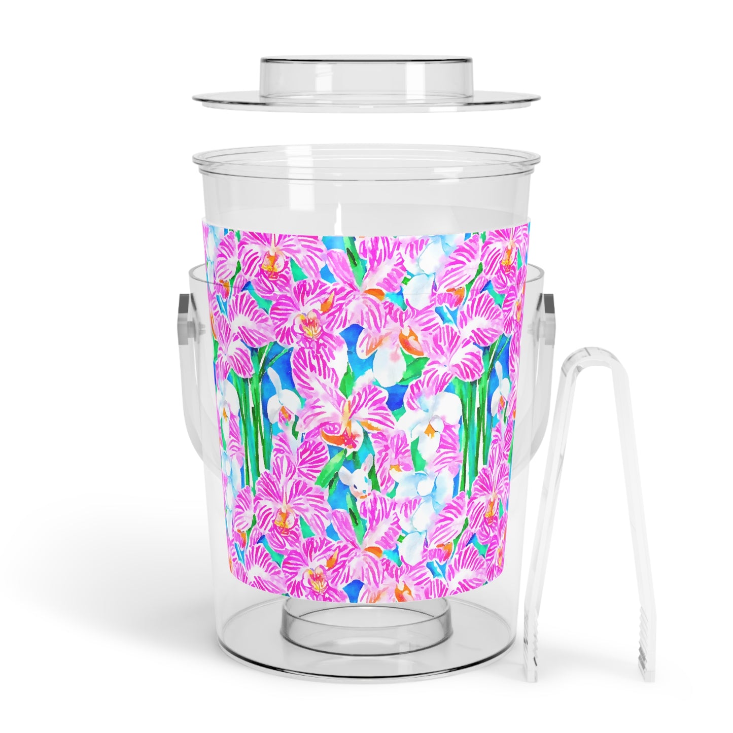 Preppy Orchid Ice Bucket | Insulated Acrylic Ice Bucket