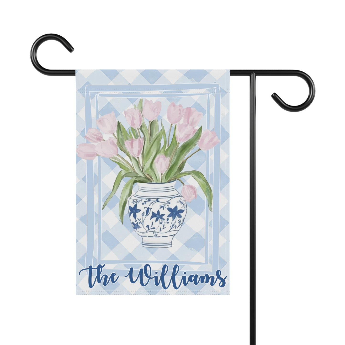 Pink Tulip Vase Garden Flag