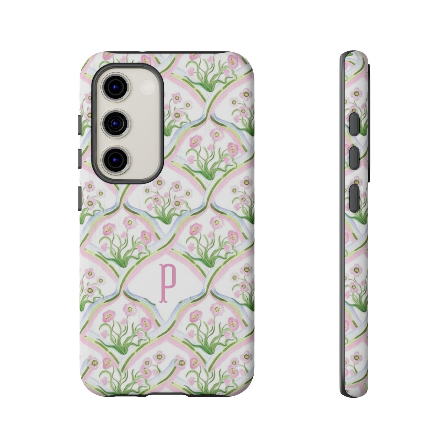 Pink Floral Personalized Phone Case