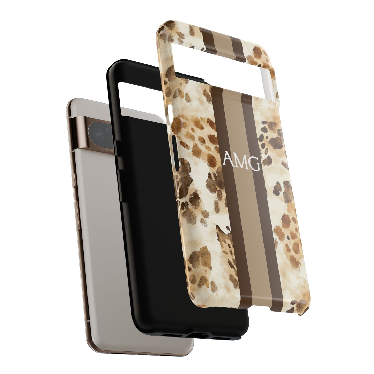Giraffe Print Monogram Phone Case