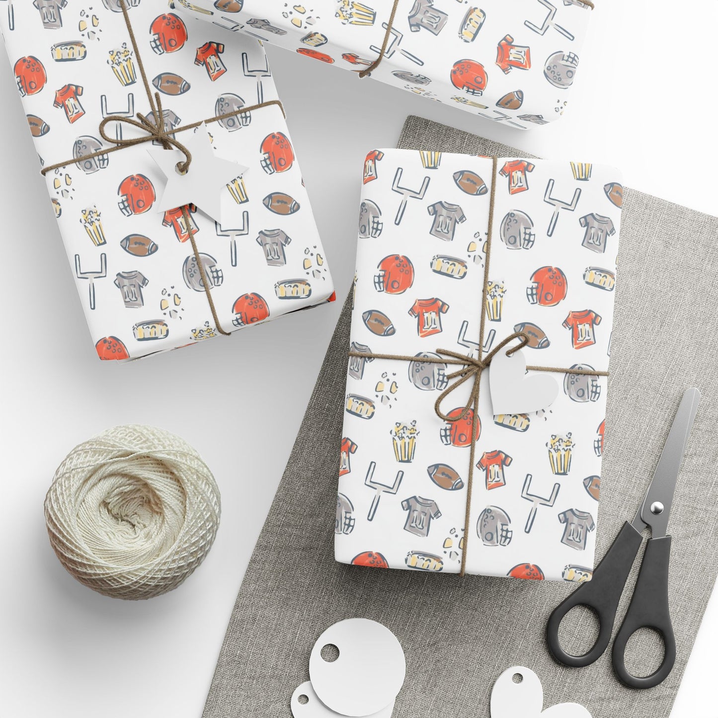 Hand-Drawn Football Wrapping Paper