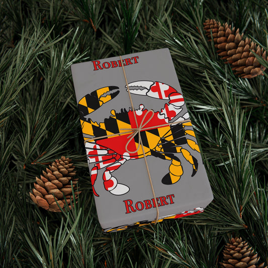 Maryland Crab Personalized Wrapping Paper