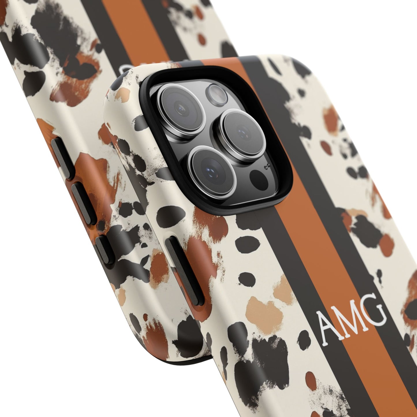 Cowhide Monogram Phone Case