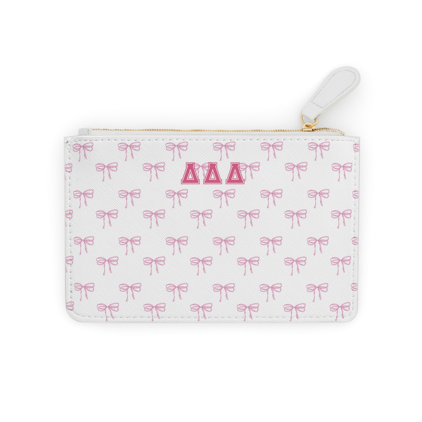 Sorority Pink Bow Key Pouch Mini Clutch Bag Sorority Pouch