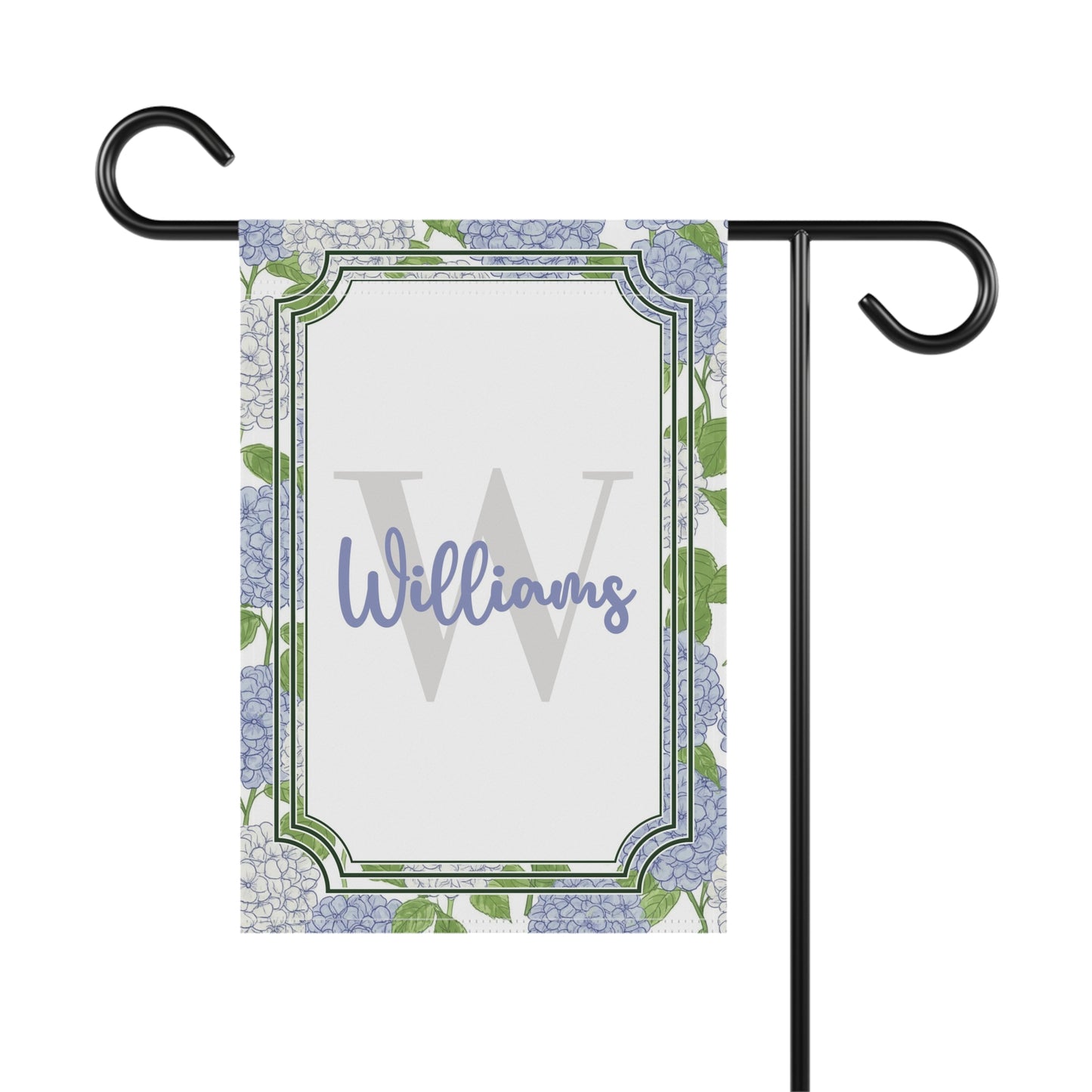 Personalized Hydrangea Garden Flag
